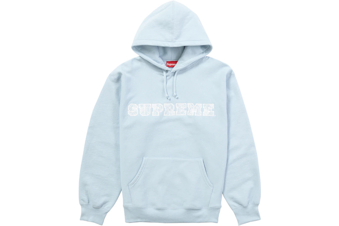 Supreme Lace Hooded Sweatshirt Light Blue