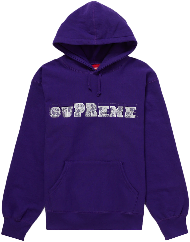 Supreme Lace Hooded Sweatshirt Purple Men's - SS22 - US
