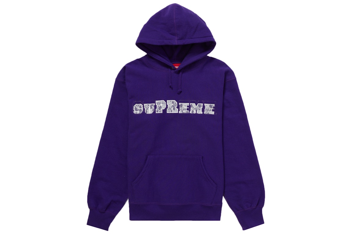 Pre-owned Supreme Lace Hooded Sweatshirt Purple