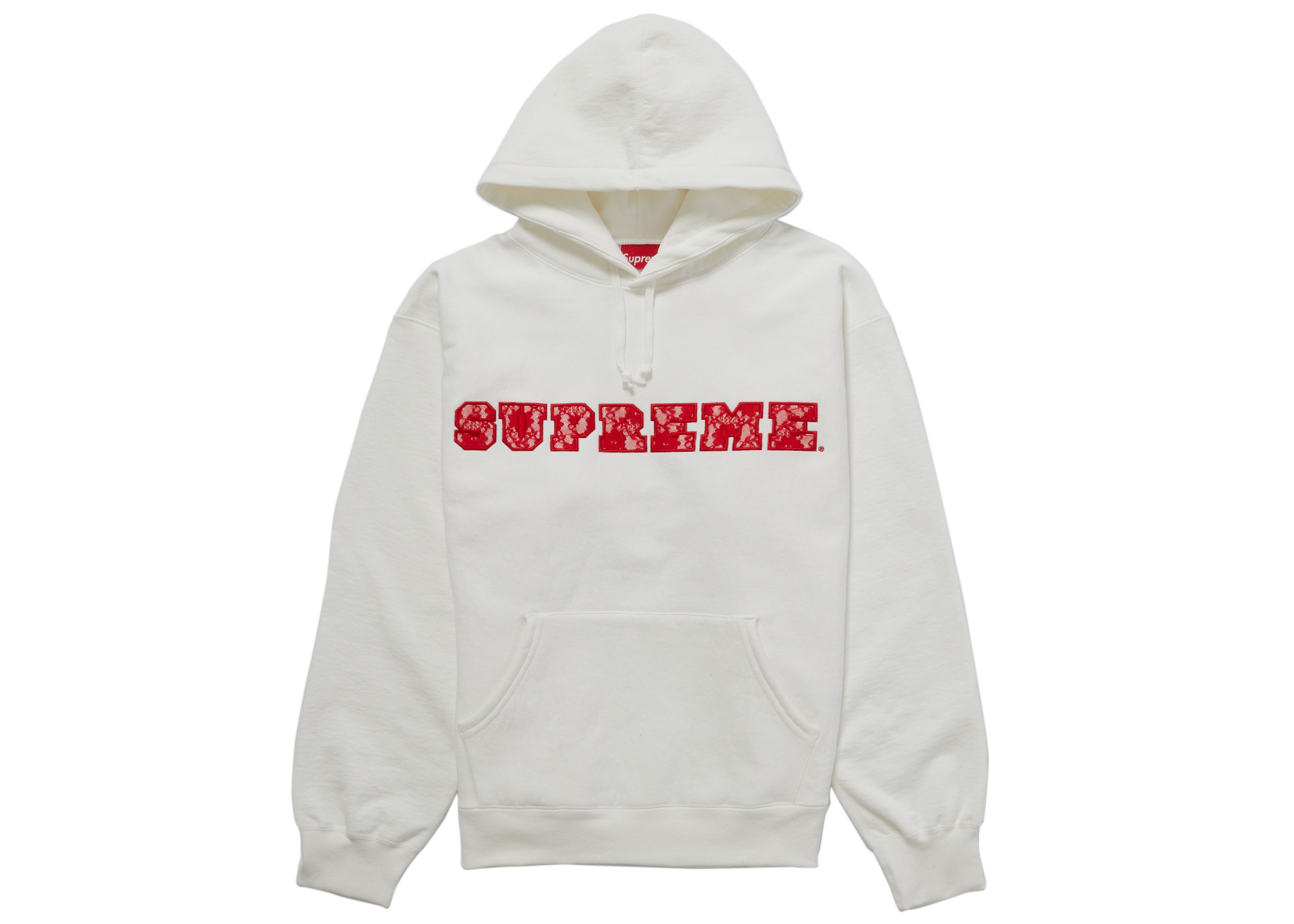Supreme Lace Hooded Sweatshirt White - SS22 メンズ - JP
