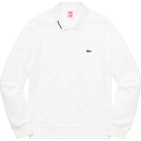 Supreme Lacoste LS Jersey Polo White - SS17 - US