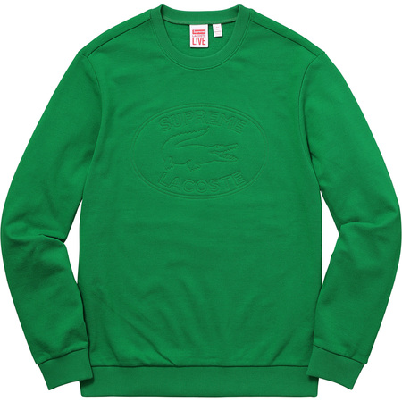 Supreme Lacoste Pique Crewneck Kelly Green Uomo - SS17 - IT