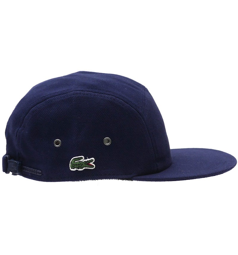 Supreme Lacoste Pique Knit Camp Cap Navy SS17 US - Main Image