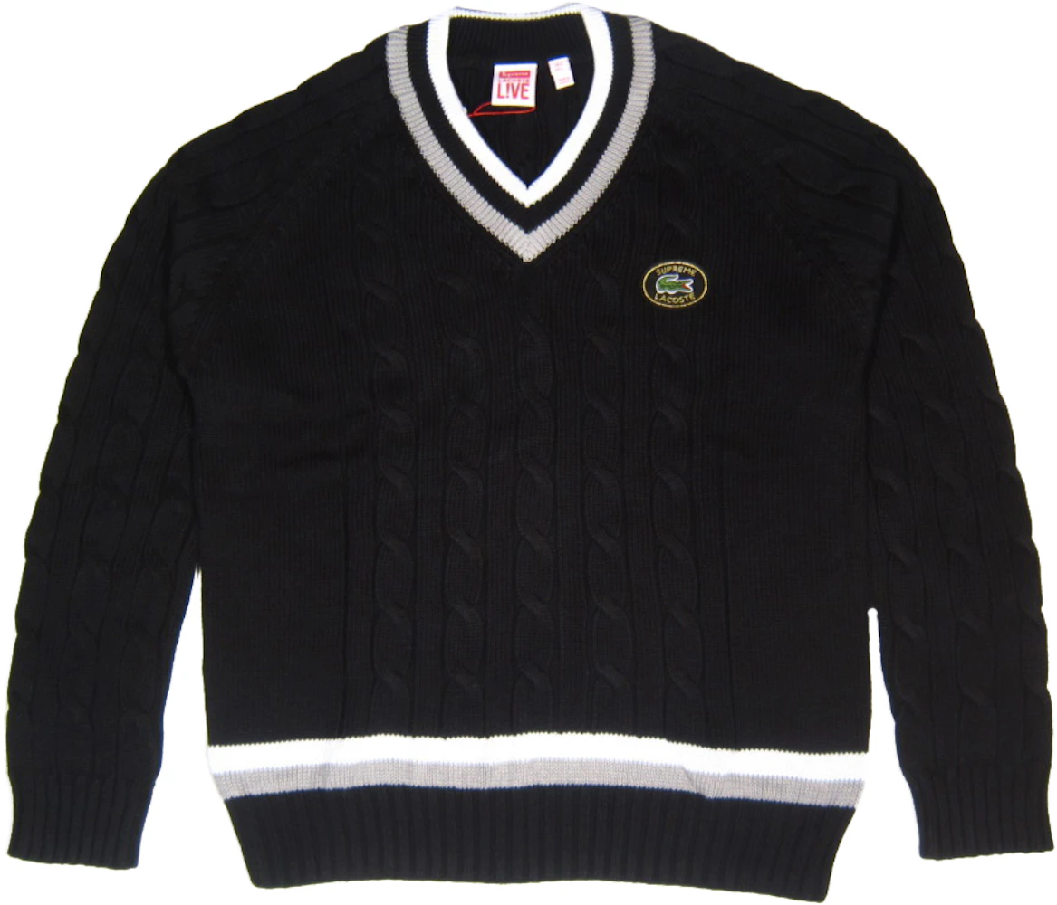 Supreme Lacoste Sweater Black Men's SS17 - US