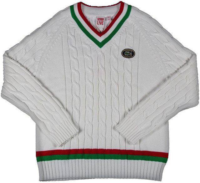 Supreme Lacoste Tennis Sweater White - SS17 - US