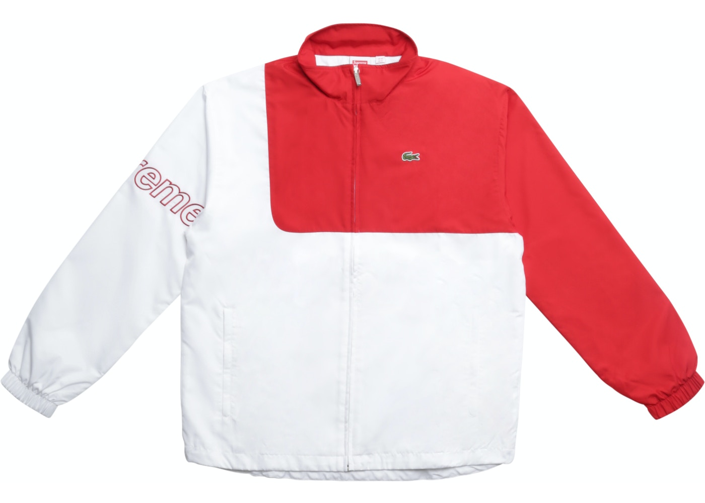 Supreme Lacoste Track Jacket Red - SS17
