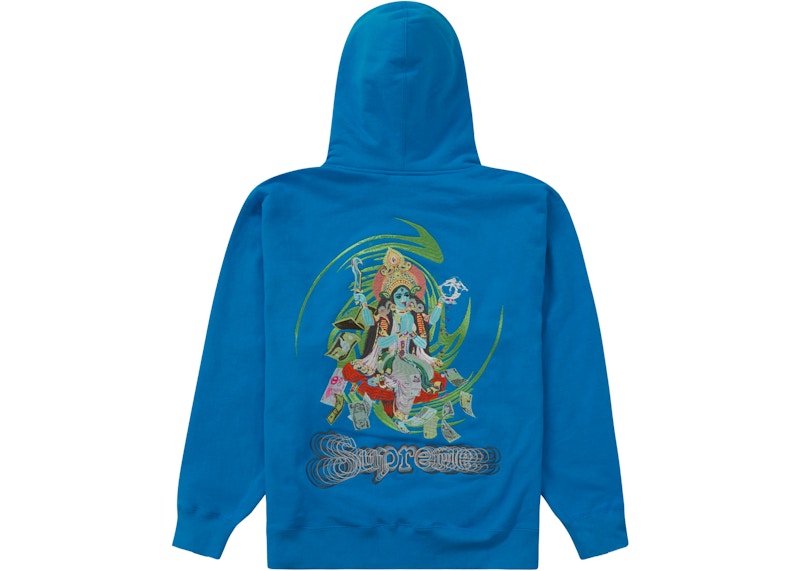 Supreme Lakshmi Zip Up Hooded Sweatshirt Bright Blue メンズ 