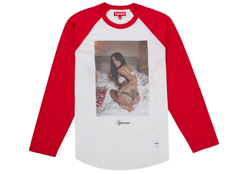 Supreme Larry Clark Sequin Raglan L/S Top Red