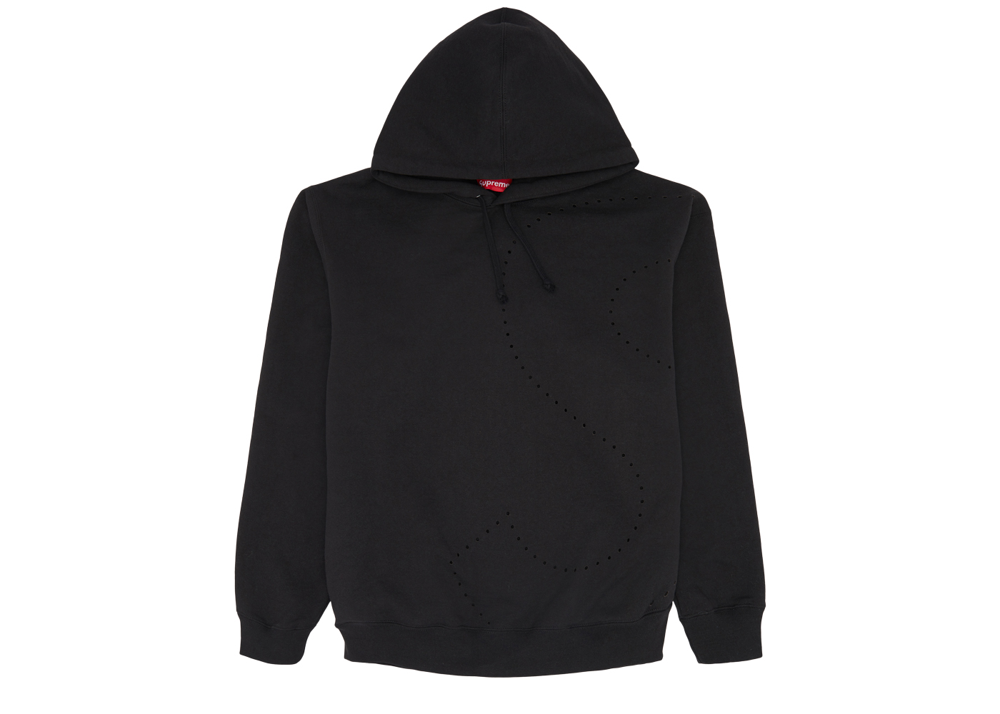 Supreme Laser Cut S Logo Hooded Sweatshirt Black Men's - SS21 