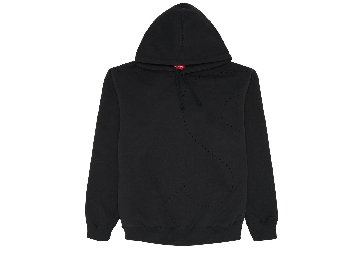 Supreme Laser Cut S Logo Hooded Sweatshirt Black - SS21