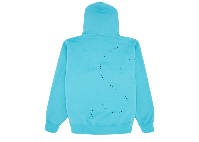 Supreme Laser Cut S Logo Hooded Sweatshirt Cyan Men's - SS21 - US