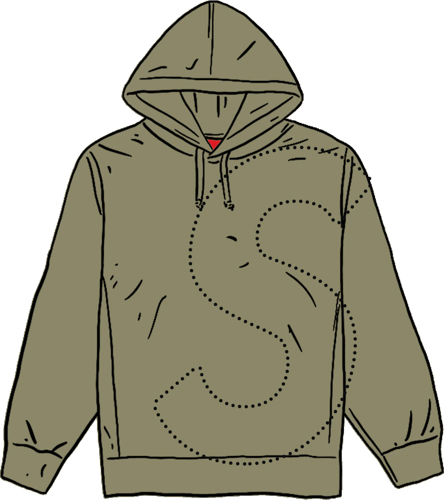 Supreme Laser Cut S Logo Hooded Sweatshirt Light Olive メンズ ...