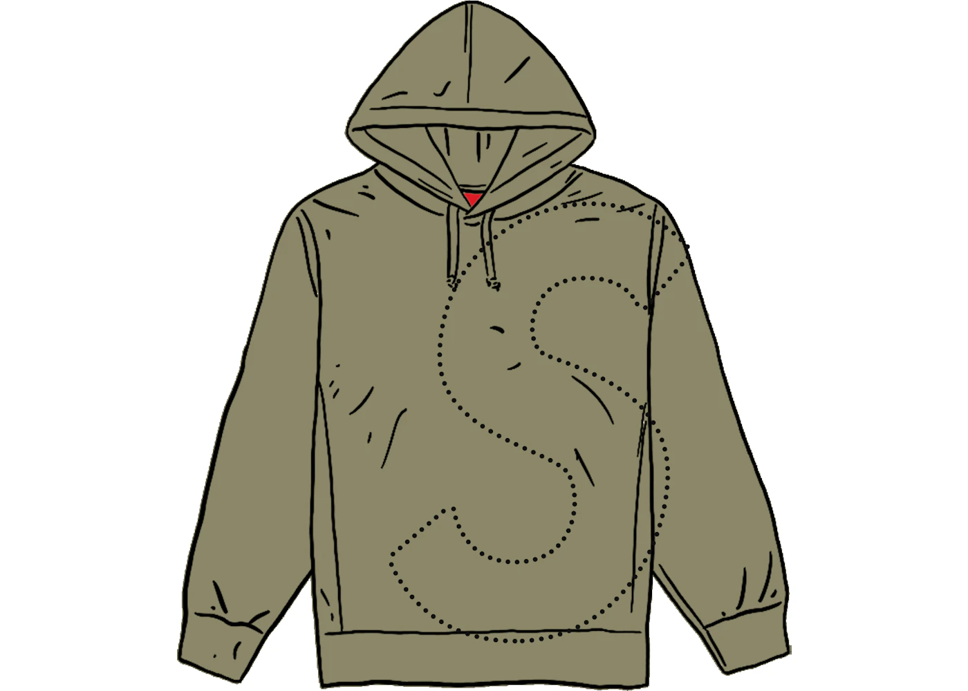 Laser cut s logo hooded sweatshirt sale