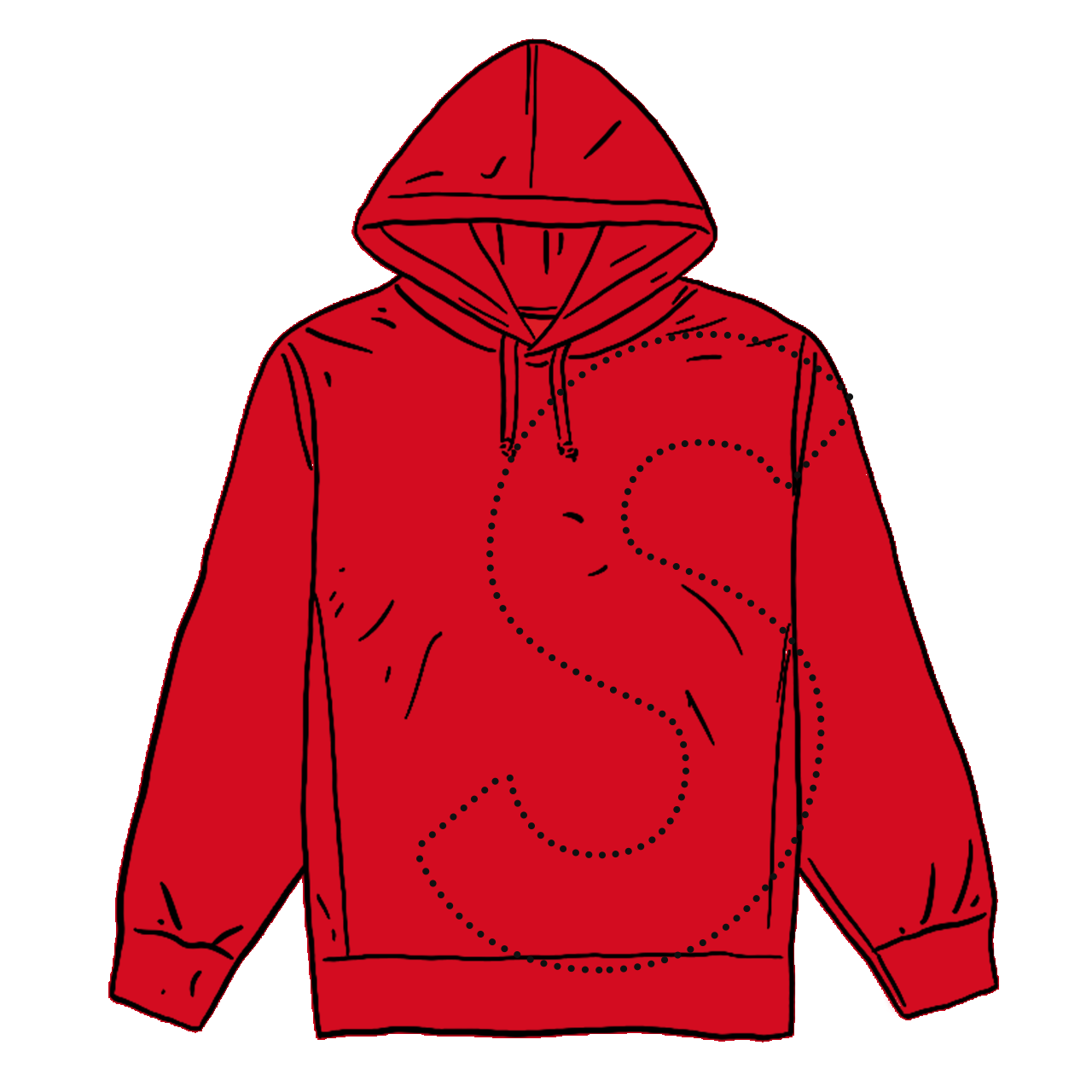 laser cut s logo hooded sweatshirt