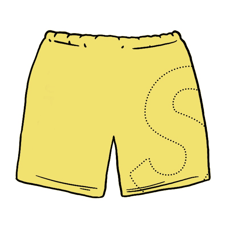 laser cut s logo sweatshort