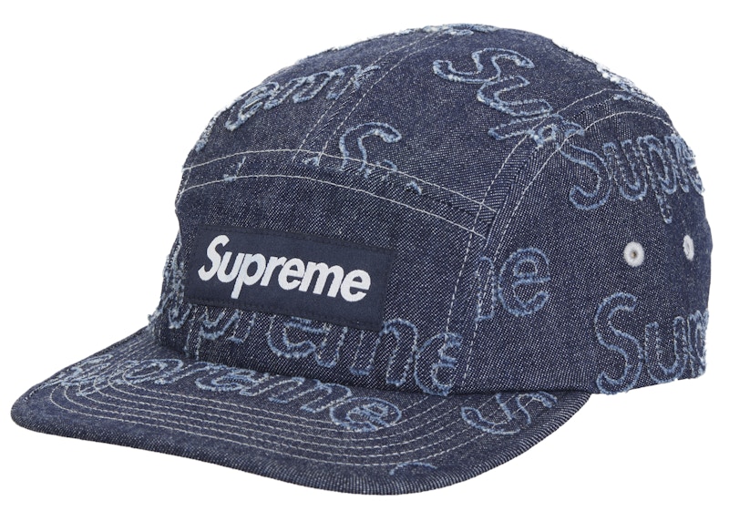 Supreme Lasered Denim Camp Cap Navy - FW24 - JP