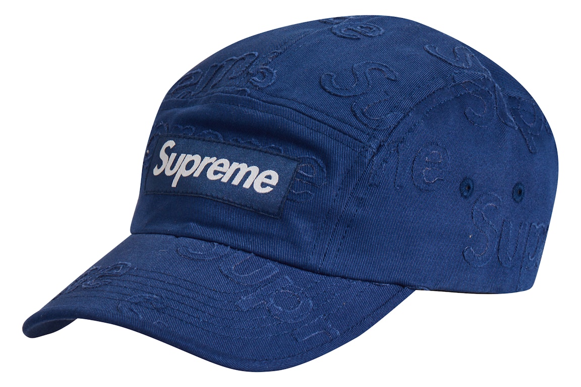 Pre-owned Supreme Lasered Twill Camp Cap Navy