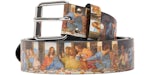 Cinturón de piel Supreme Last Supper multicolor