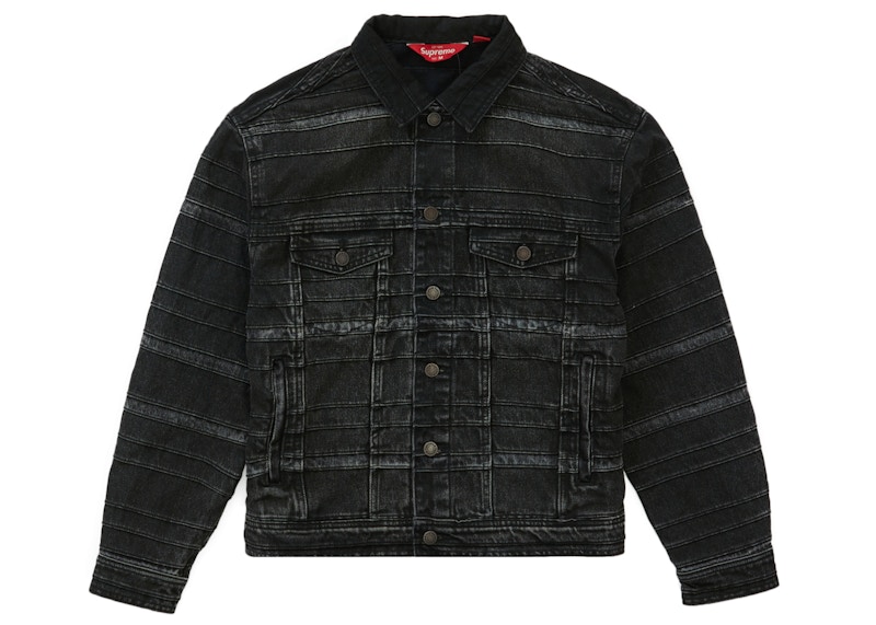 Supreme Layered Denim Trucker Jacket Black Men's - FW22 - US