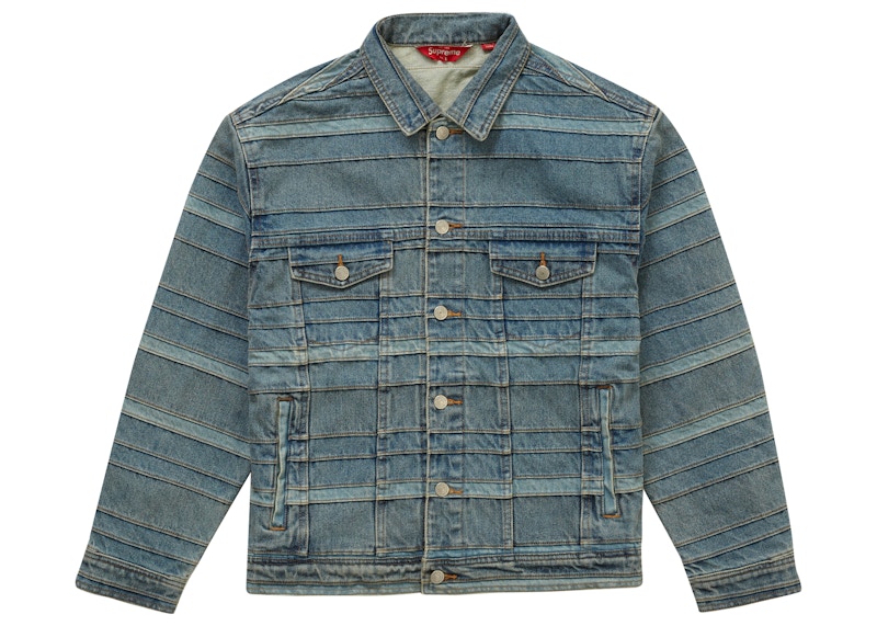 Supreme Layered Denim Trucker Jacket Washed Blue - FW22 - US