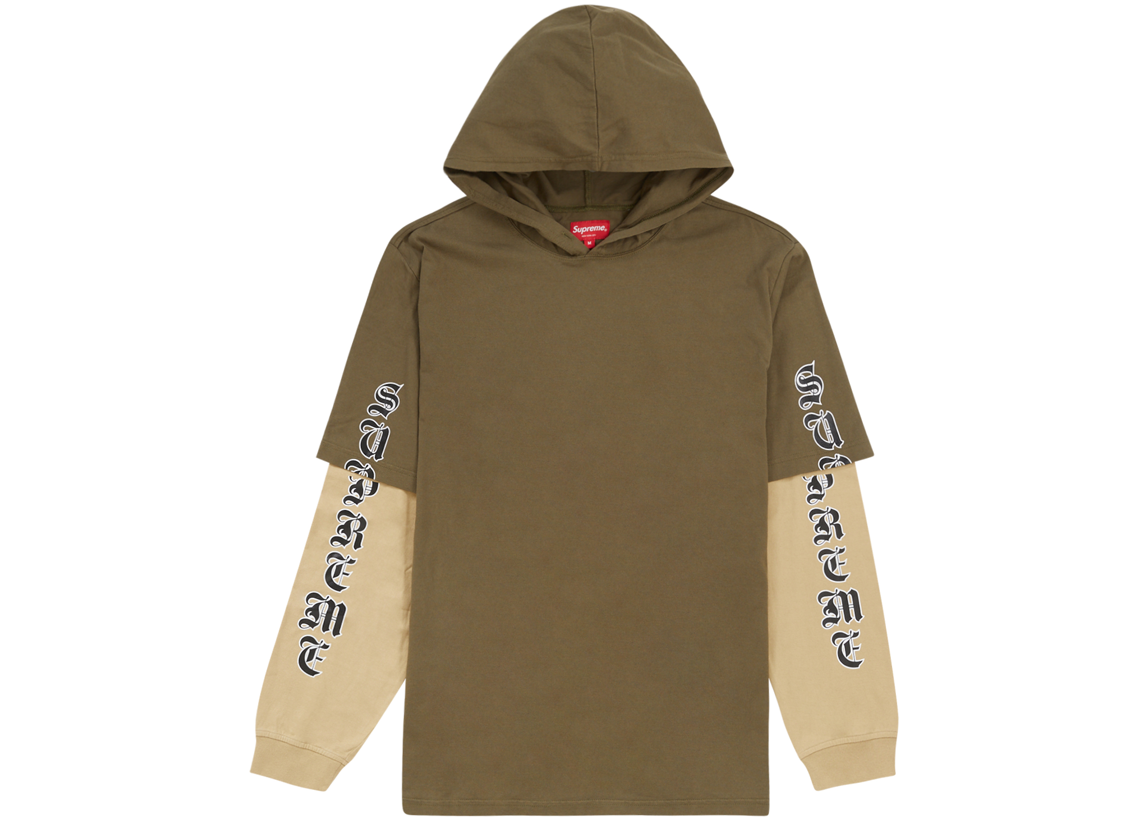 Supreme Layered Hooded L/S Top Olive
