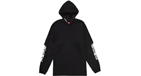 Supreme Layered Hooded L/S Top (SS24) Black