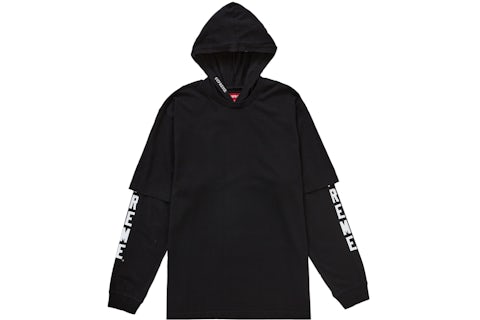Supreme Layered Hooded L/S Top (SS24) Black Men's SS24 US