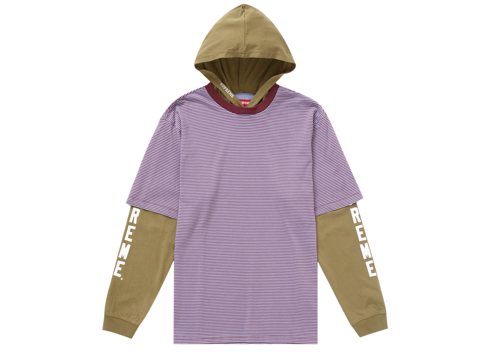 Supreme Layered Hooded L/S Top (SS24) Olive