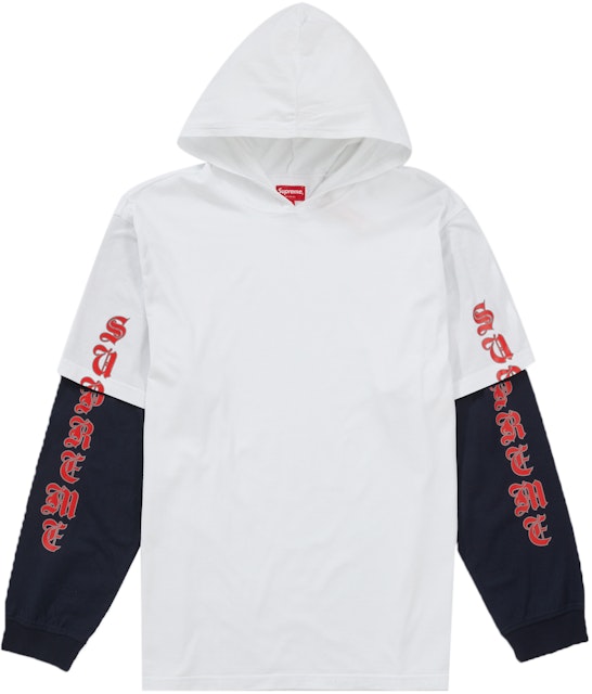 Supreme Layered Hooded L/S White FW22 Men's - US