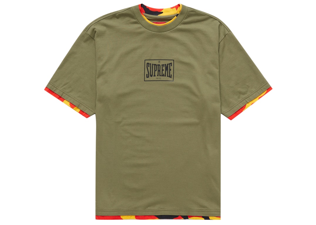Pre-owned Supreme Layered S/s Top Light Olive