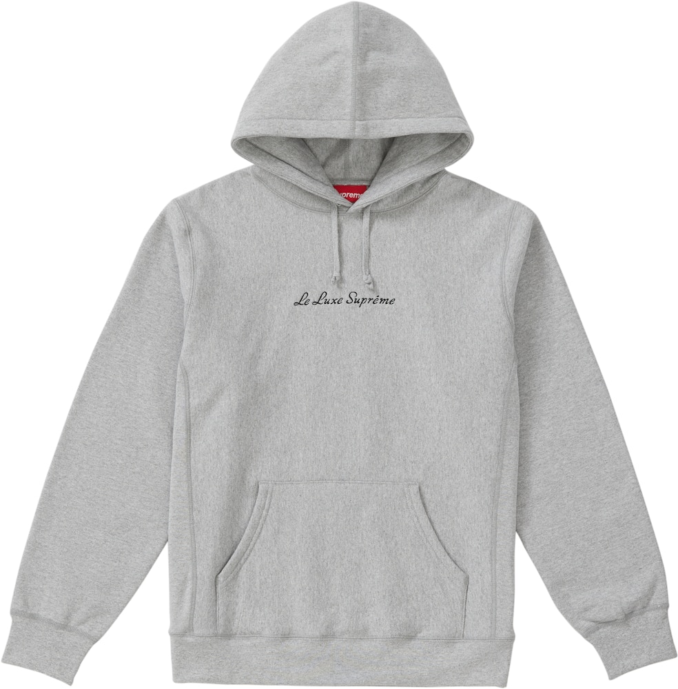 Supreme Le Luxe Hooded Sweatshirt Heather Grey - SS19