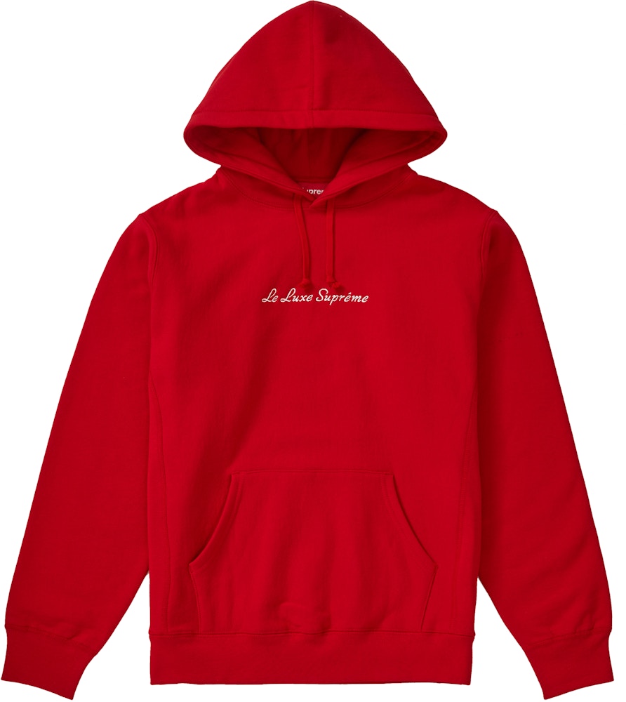 Supreme Le Luxe Hooded Sweatshirt Red - SS19