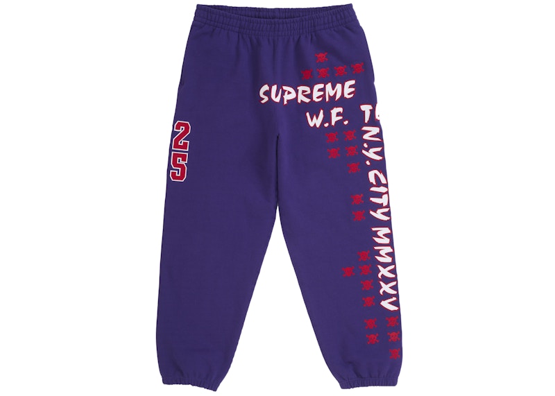 Supreme League Champs Sweatpant Purple Men's - FW25 - US