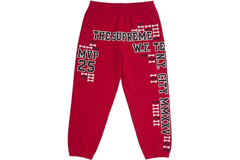 Pantaloni sportivi Supreme League Champs rossi Uomo FW25 IT