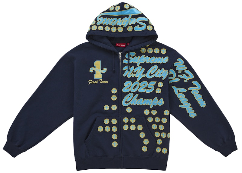 ウォームアップウェア Supreme Sport Zip Up Hooded Sweater Navy Supreme Sport Zip Up Hooded Sweater (SS22) - $198