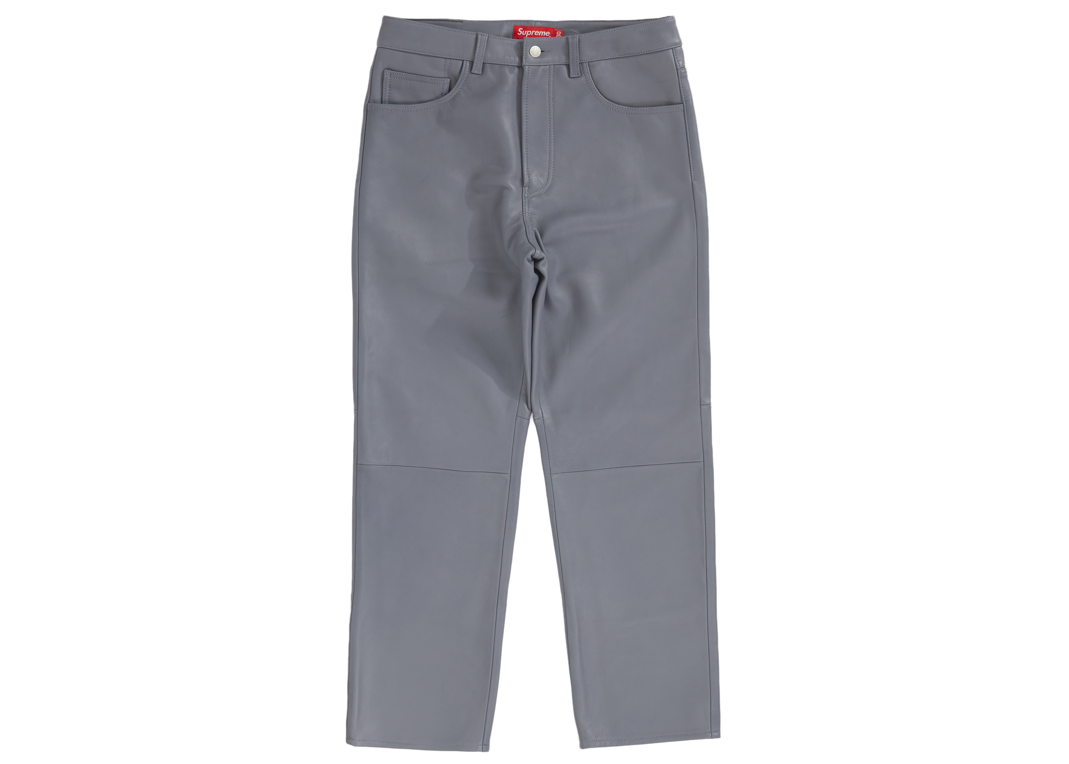Supreme Leather 5-Pocket Jean (FW22) Grey Men's - FW22 - US