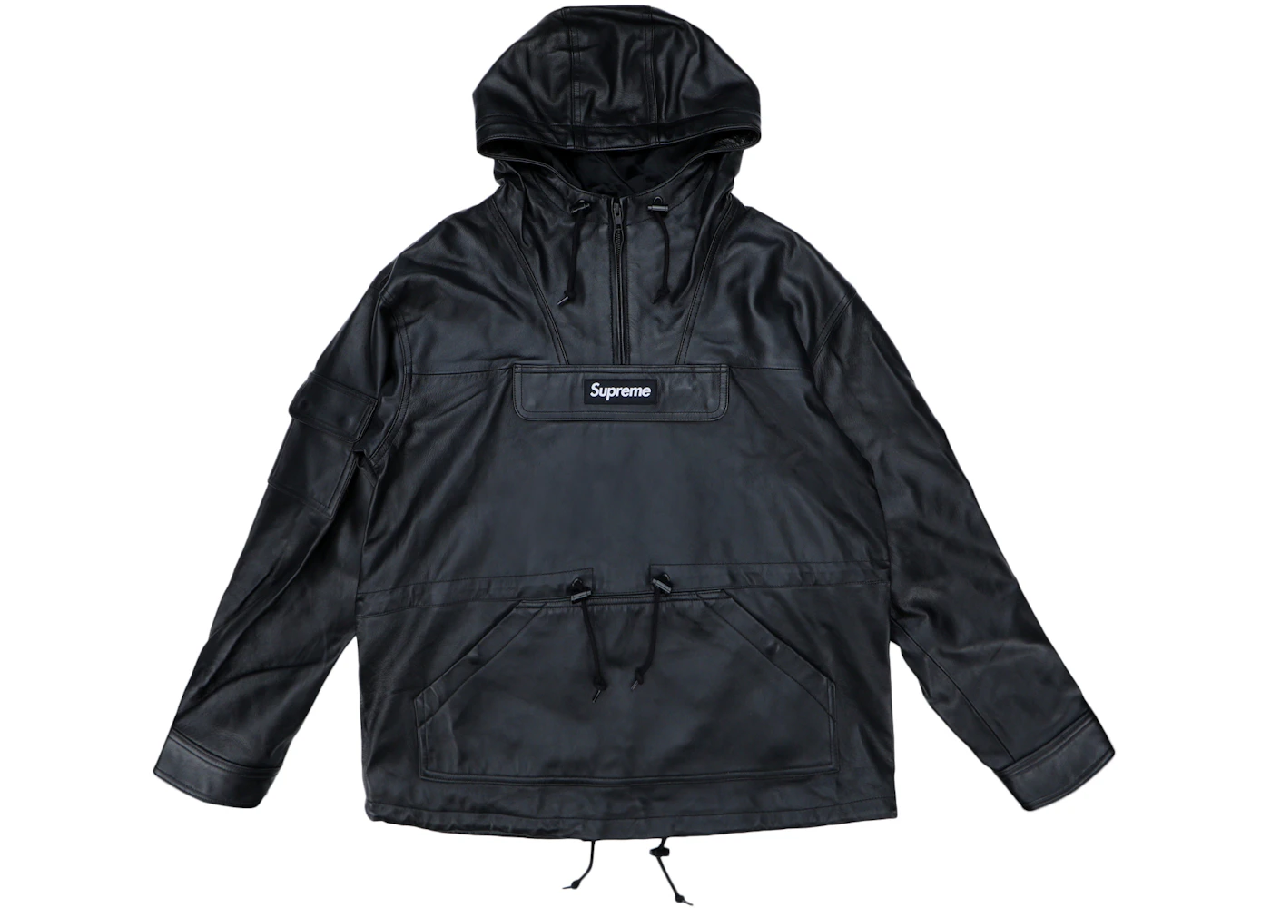 Supreme Leather Anorak Black Men's - FW18 - US