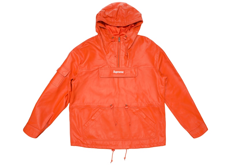 Supreme Leather Anorak Orange Men's - FW18 - US