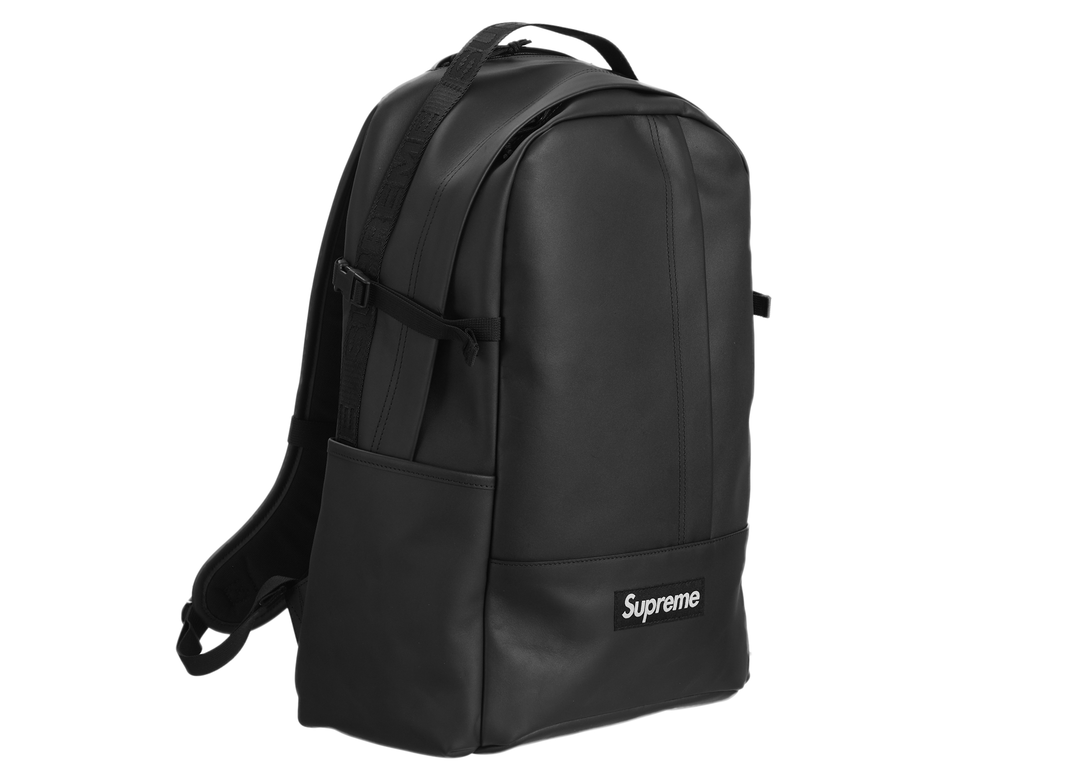 Supreme Leather Backpack Black - FW23 - JP