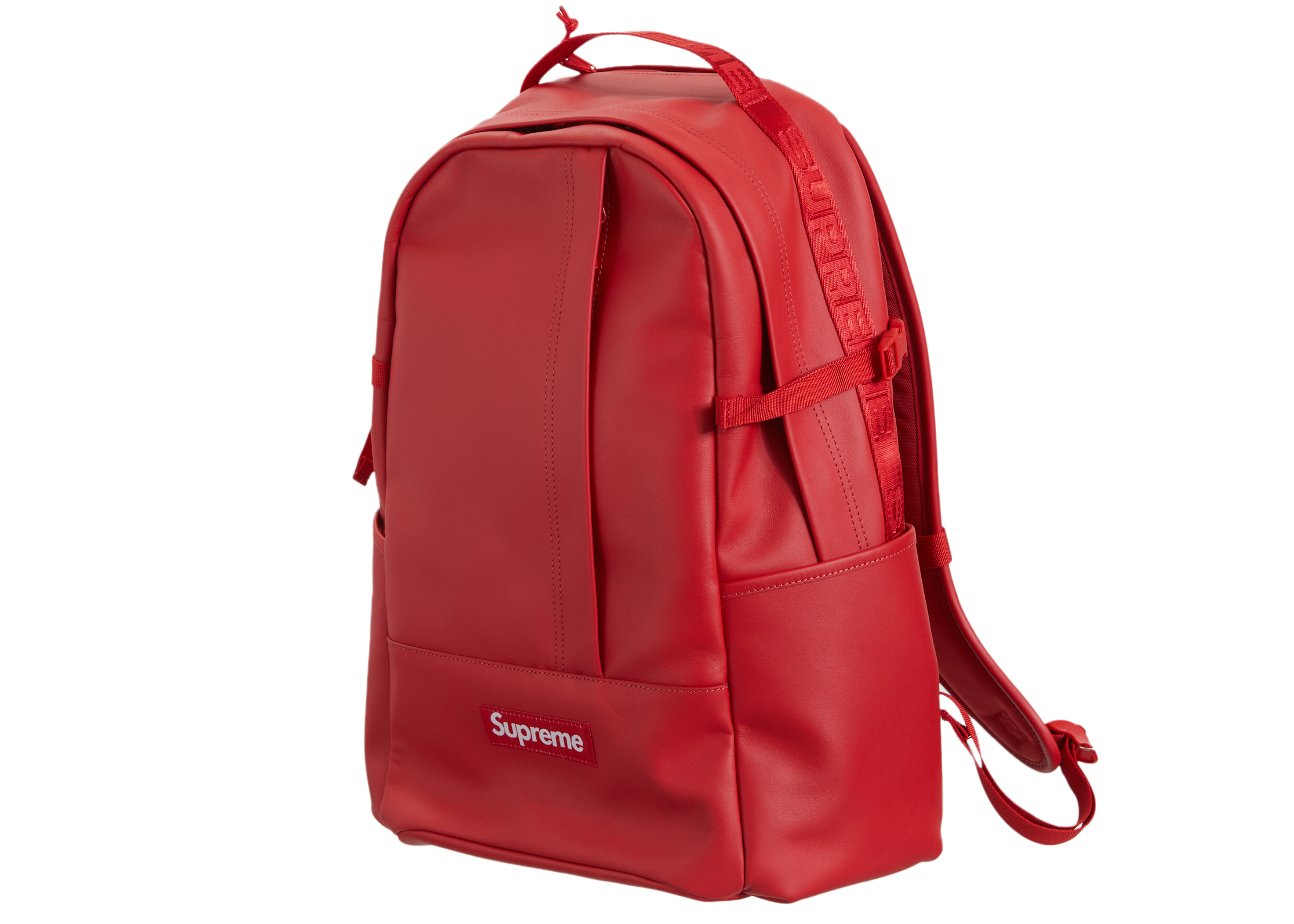 Supreme Leather Backpack Red - FW23 - JP