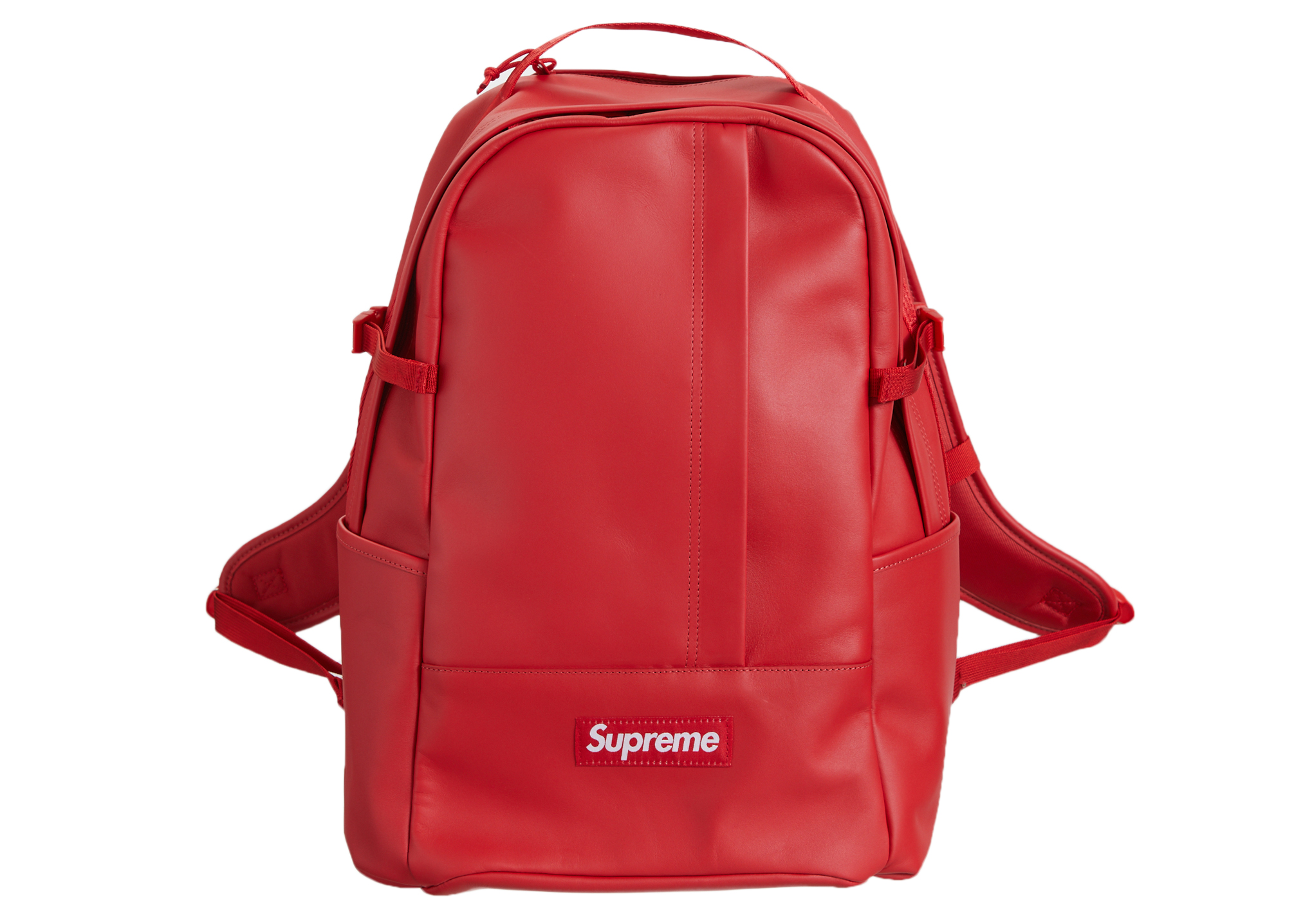 Supreme Leather Backpack Red - FW23 - CN