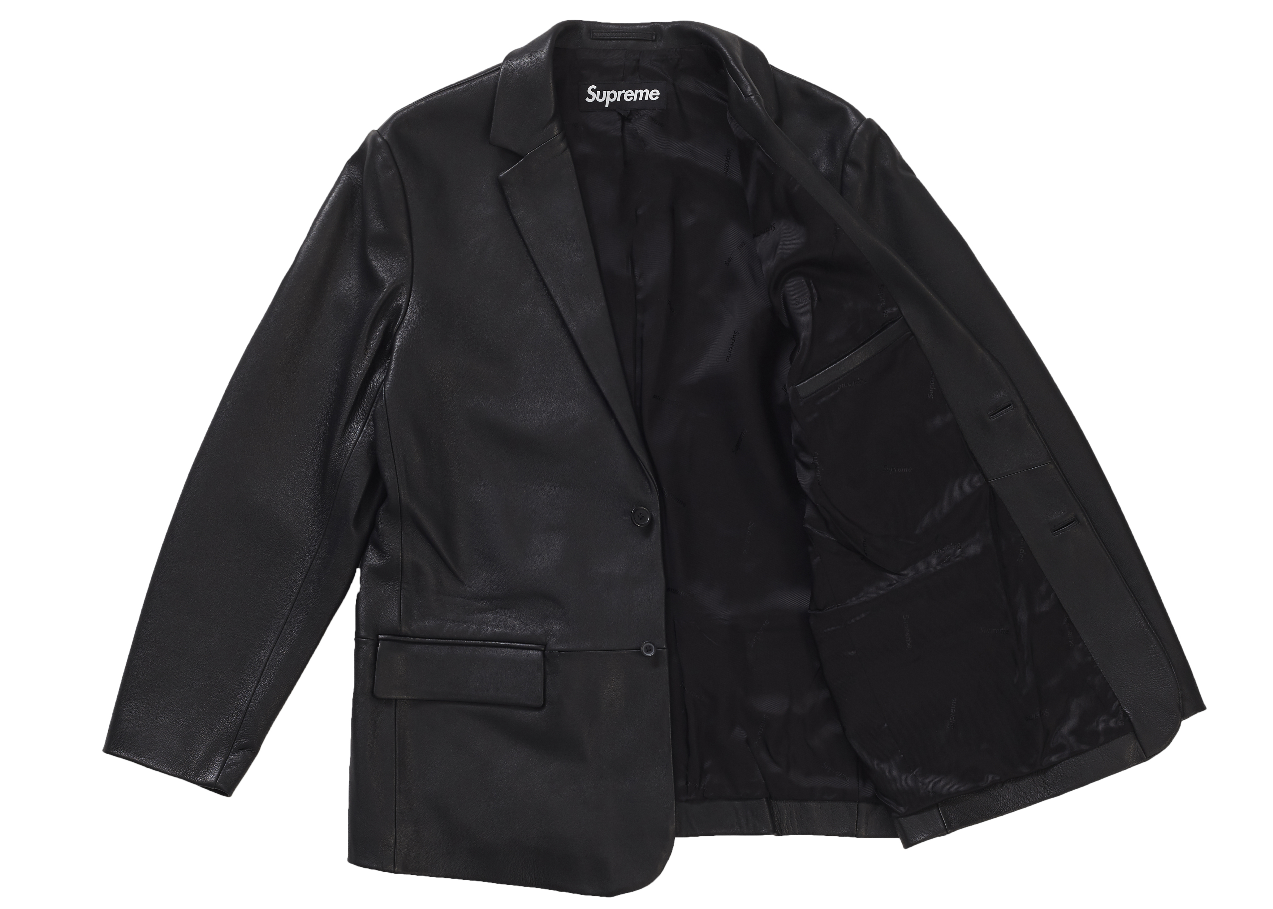 Supreme Leather Blazer Black