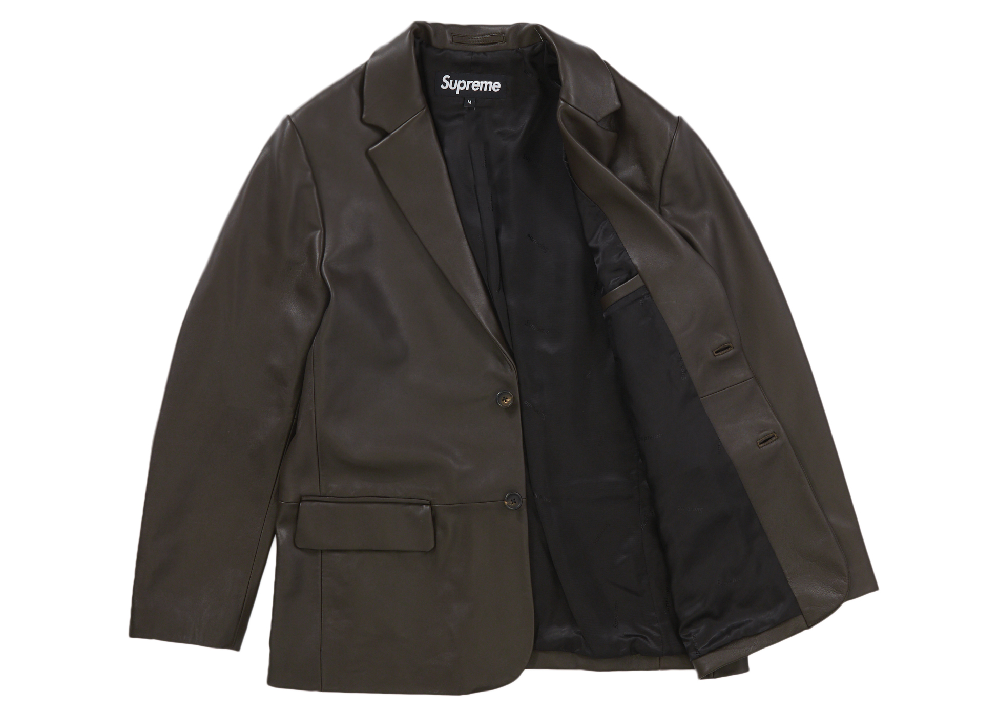 Supreme Leather Blazer (FW22) Brown メンズ - FW22 - JP