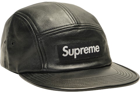 Supreme Leather Camp Cap Black - US Supreme Leather Camp Cap Black - US