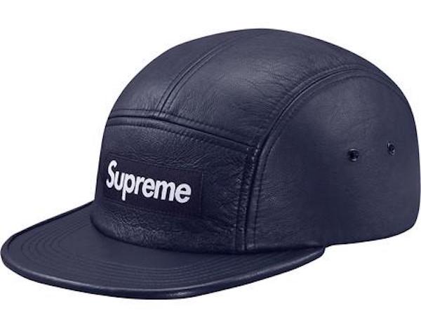 supreme camp cap leather
