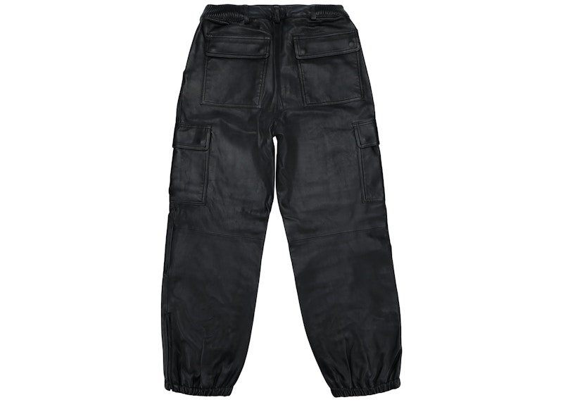 Supreme Leather Cargo Pants Black Men's - FW18 - US