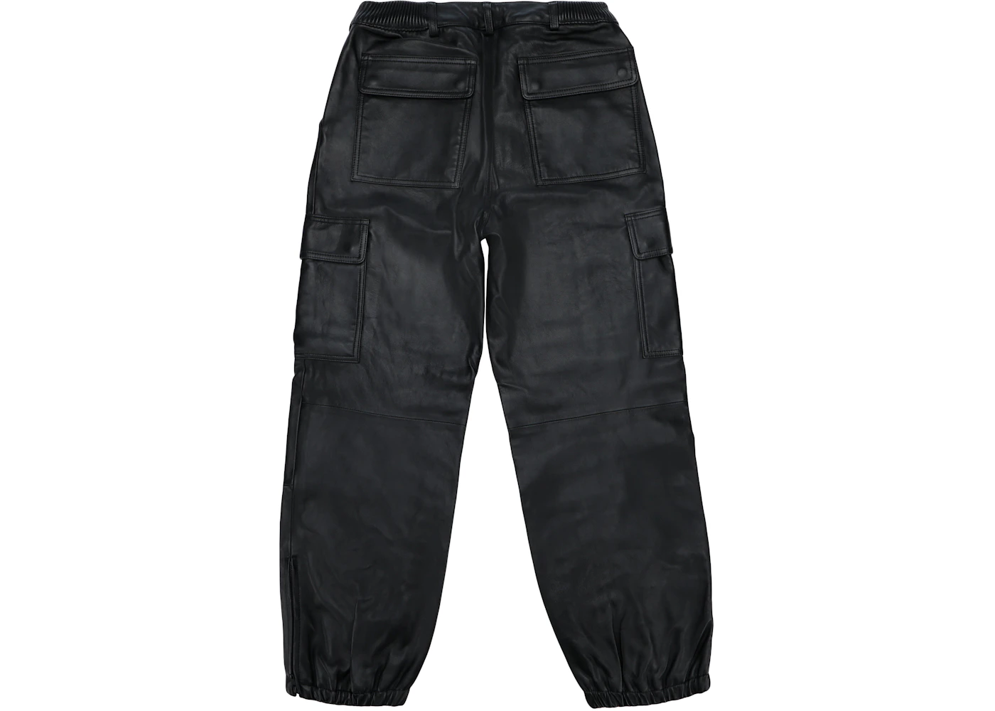 Supreme Leather Cargo Pants Black Men's - FW18 - US