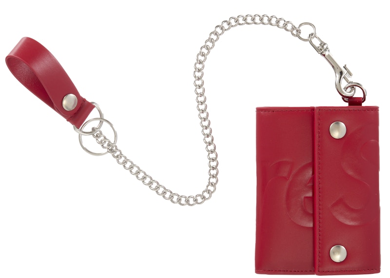 「高評価！」注目のレビュ Supreme Leather JP - SS25 - Red Wallet Chain 小物