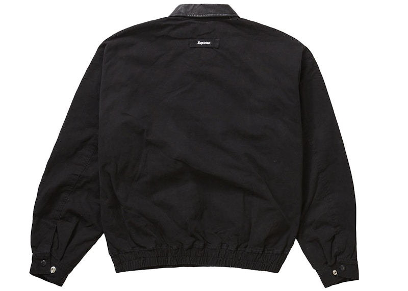 先行予約Supreme Leather Collar Work Jacket 白 ブルゾン