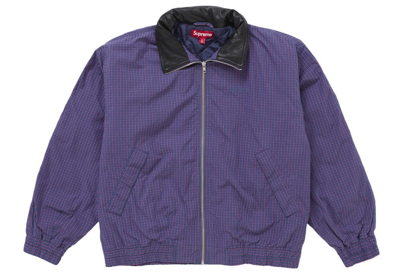 Supreme レザージャケット S blue Supreme Silver Surfer Leather Varsity Jacket (SS22) - $798